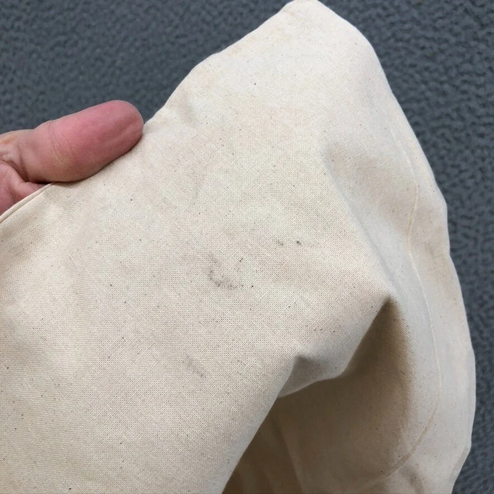 Patou Canvas Garment‎ Bag Large Cream Travel Storage Foldable Tie Closure